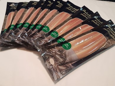 50 pakjes 100 gram vers gerookte palingfilet vacuüm verpakt