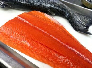 Sockeye zalmzijde 700 gr met vel