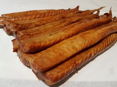 Warm gerookte zalmbuikjes 1 kilo