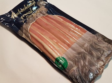 10 pakken van 250 gram vers gerookte palingfilet vacuüm verpakking 
