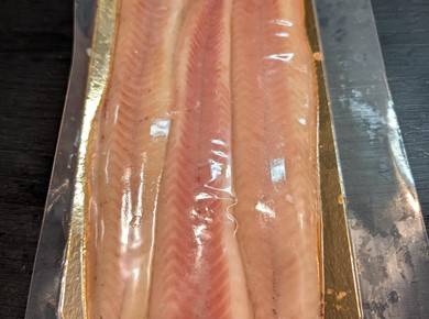 200 gram gefileerde paling Breed