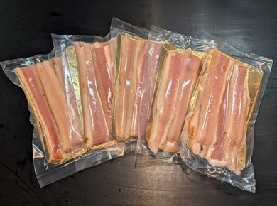 5x 200 gefileerde paling Breed (1 kilo)