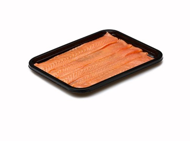 verse koud gerookte zalm 500 gram langgesneden.