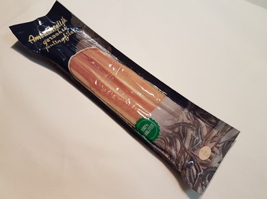 1 pakje 100 gram vers gerookte palingfilet vacuüm verpakking